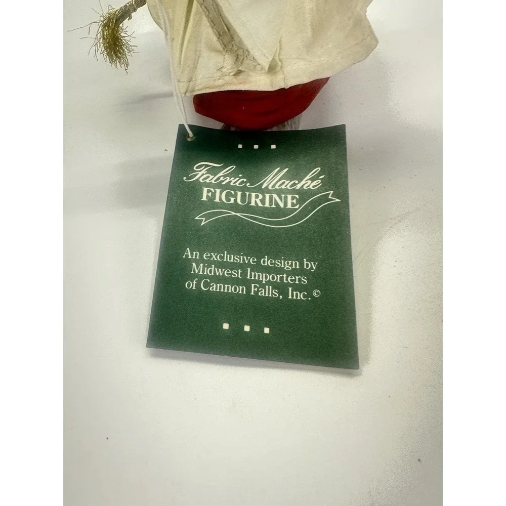 Vintage Midwest Cannon Falls Angel Mouse Fabric Mache Figurine Christmas Taiwan